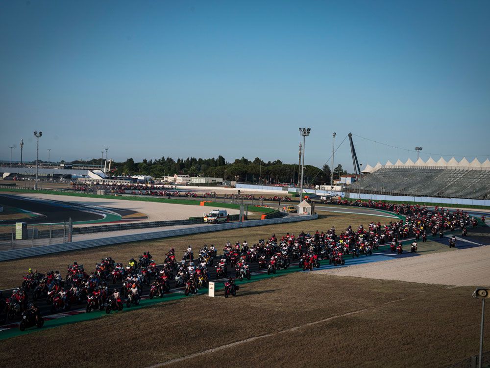 Thousands of Ducati riders made it out to the Marco Simoncelli Misano World Circuit in eastern Italy and participated in activities on and off track.