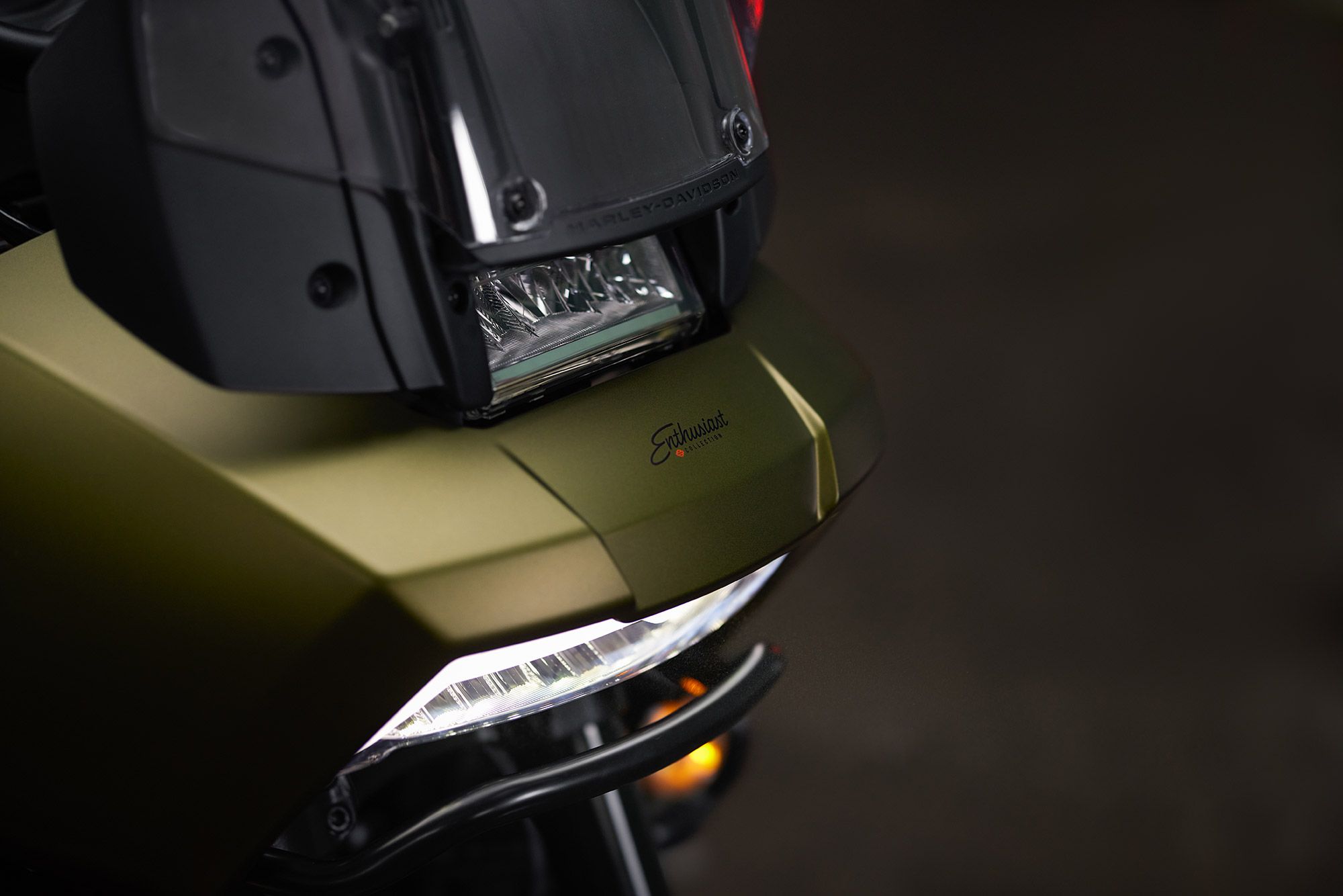 An Enthusiast Collection logo is situated above the Daymaker adaptive headlight.