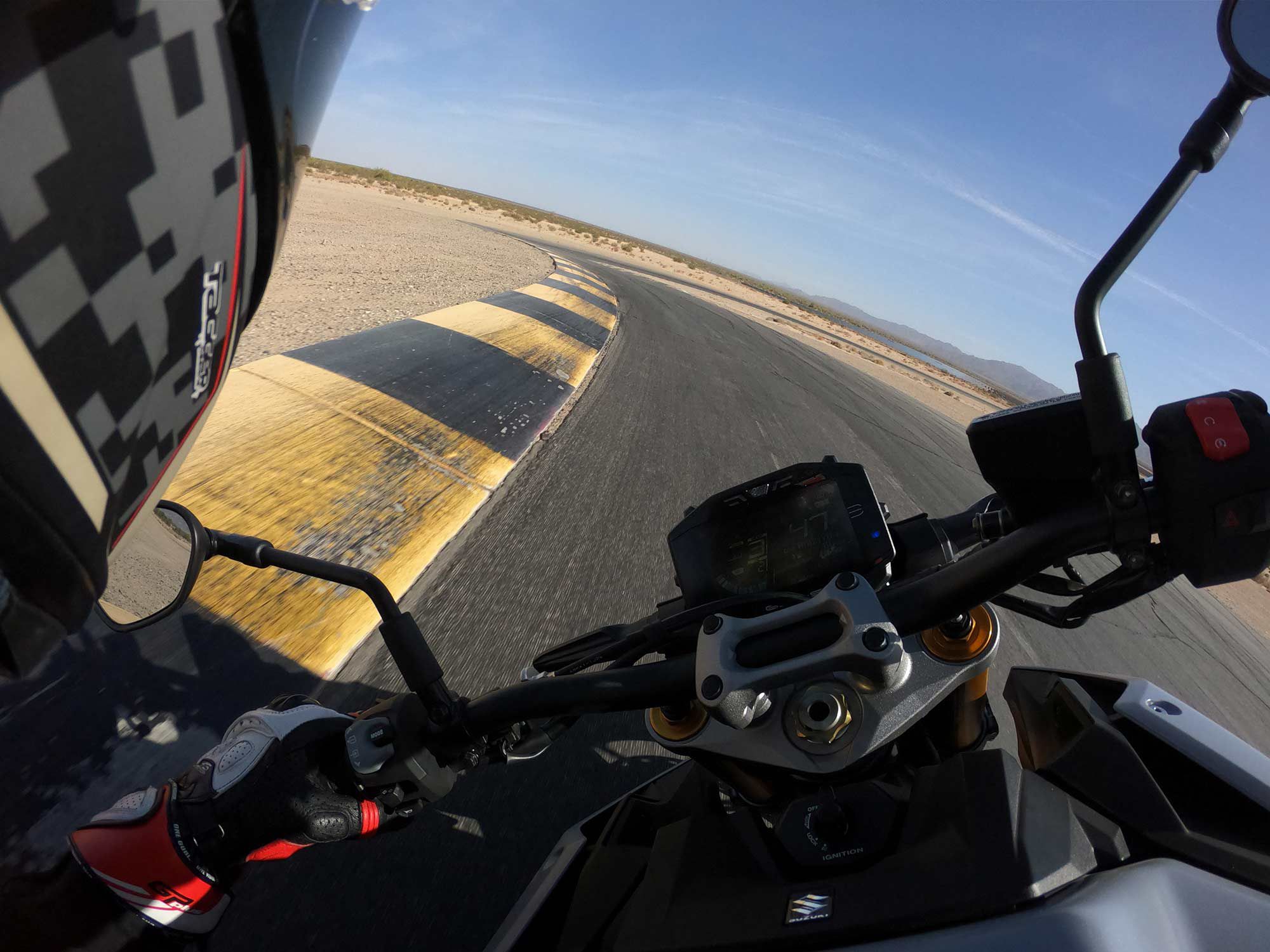 Suzuki’s GSX-S1000 happily does it all and is perfectly capable of track duty.