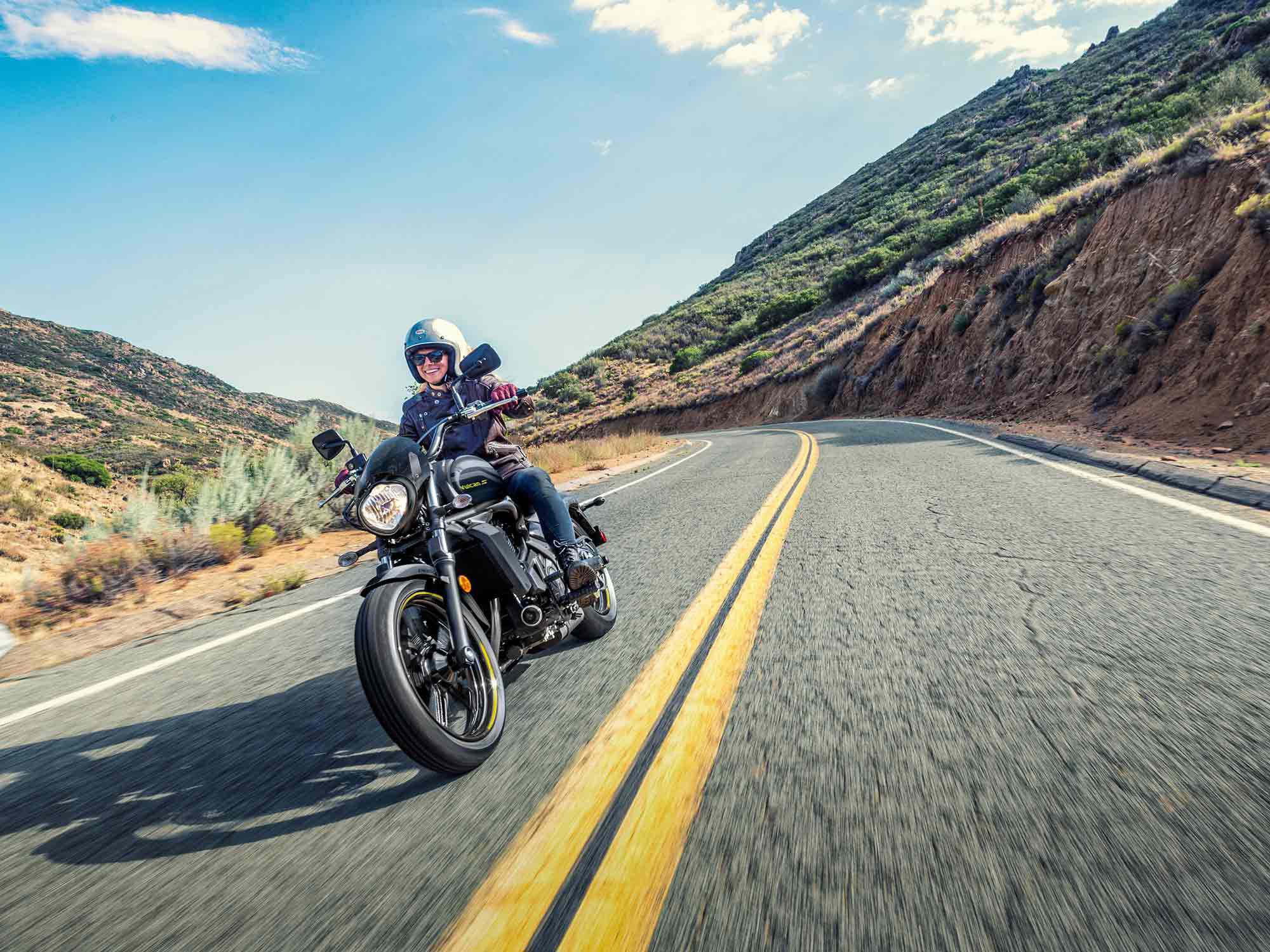 Kawasaki’s power cruiser is back with new colors.