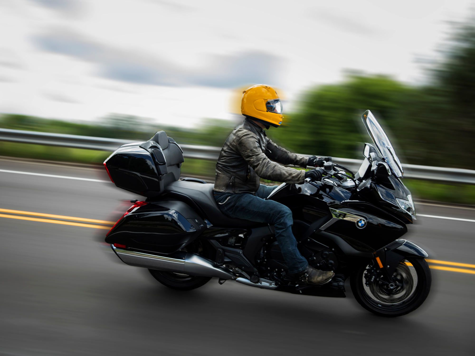 Feeling the speed: Working the roads of SE Wisconsin aboard the BMW K 1600 Grand America.