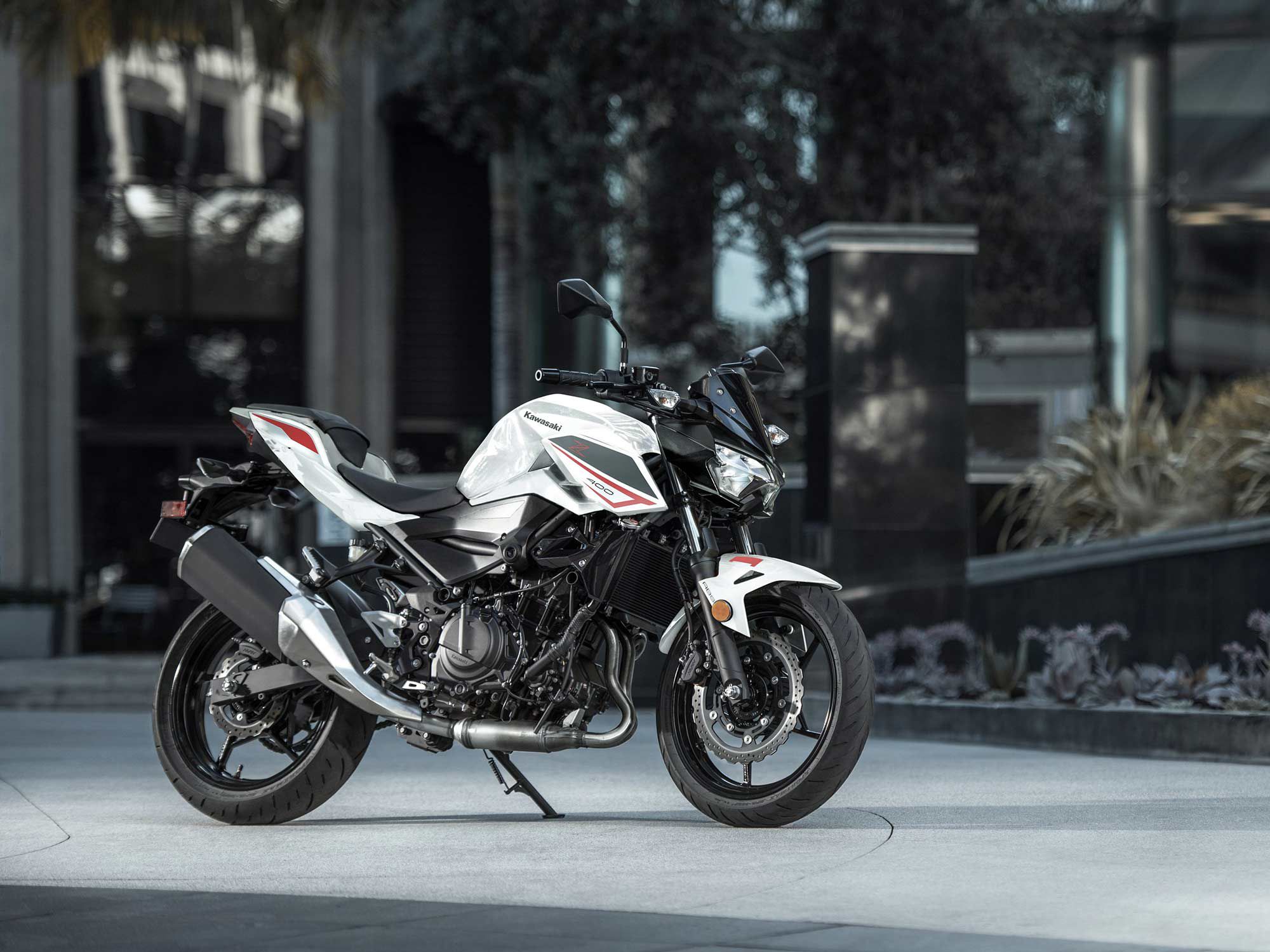 Kawasaki’s Z400 returns with two new color options for the 2023 model year.