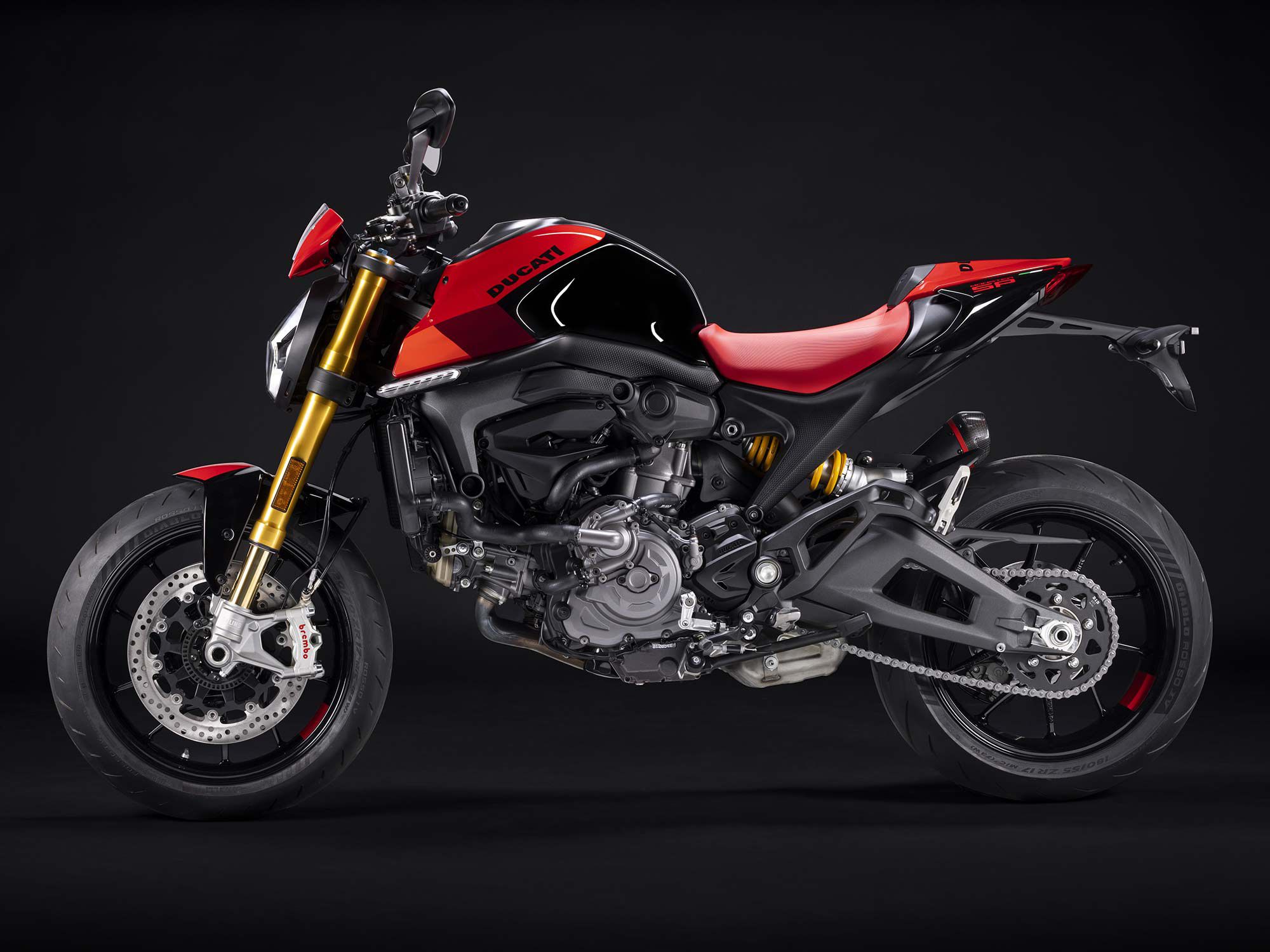 The 2023 Ducati Monster SP will lead the Monster lineup.
