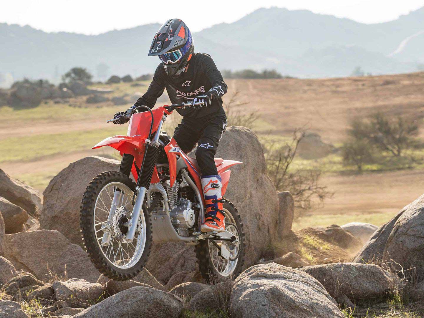Honda pulled from its CRF performance line to give the CRF250F some race-inspired styling.