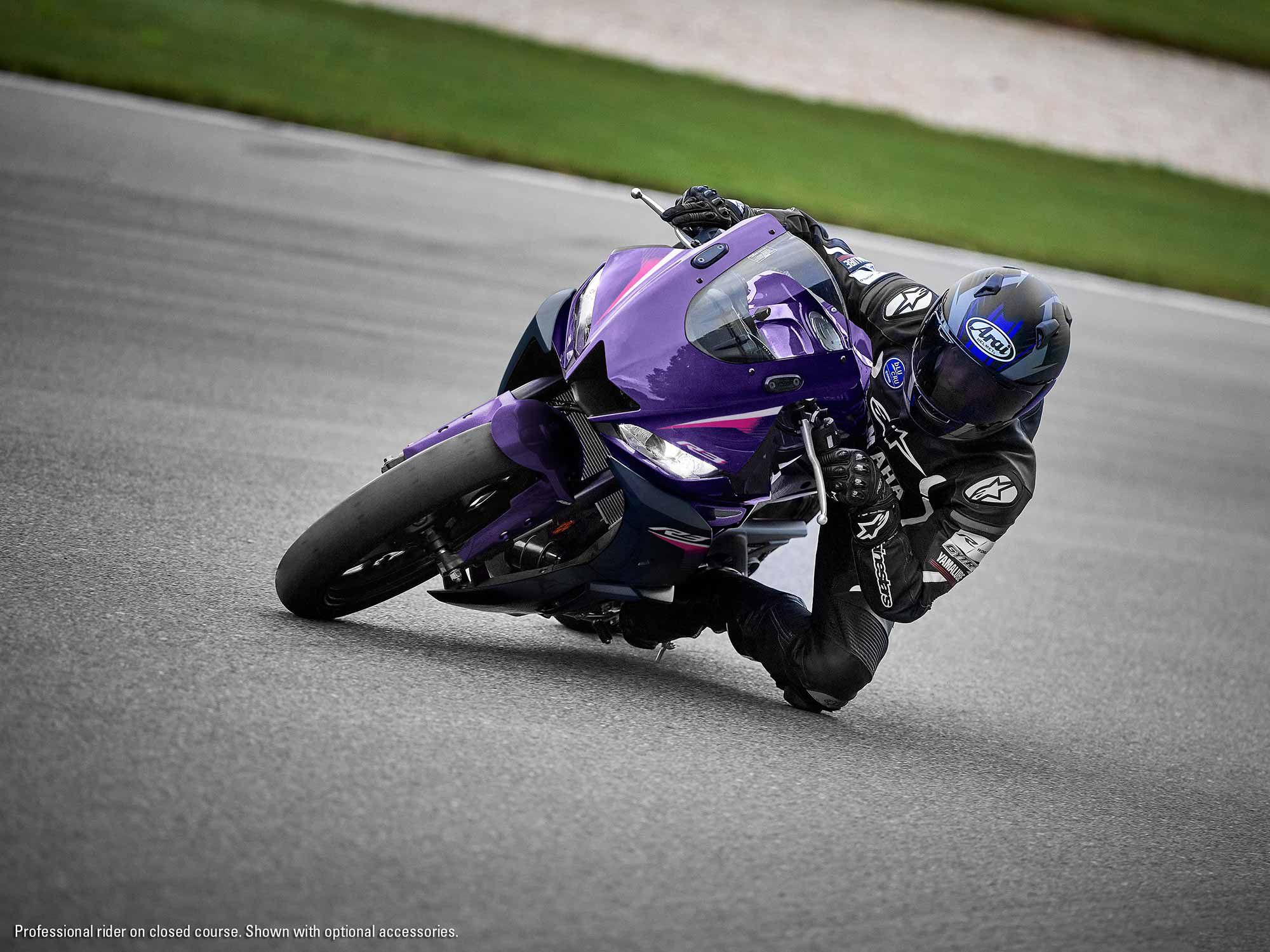 The Tuning Fork company’s 2023 YZF-R3 sports a new color.