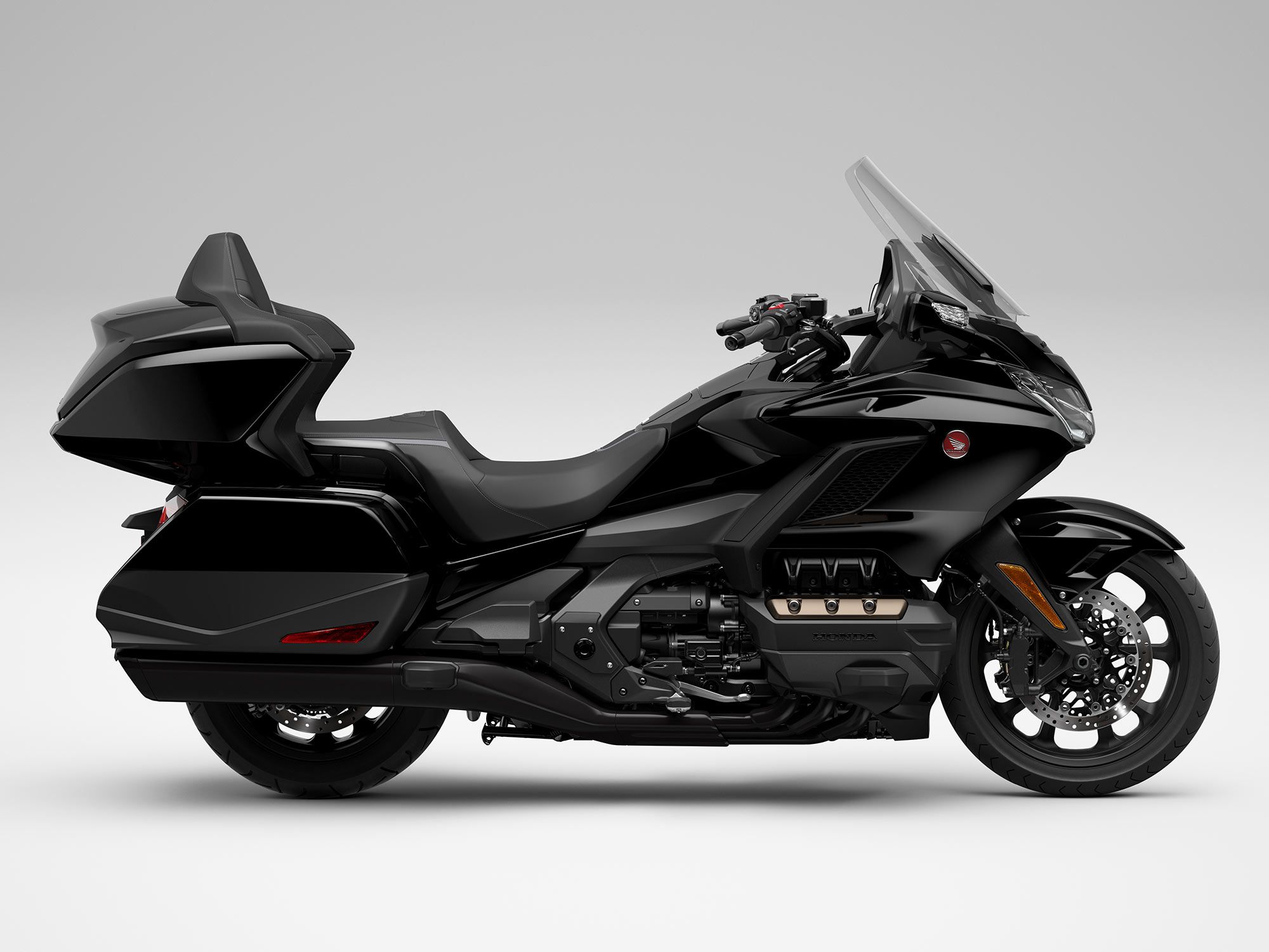The manual-transmission Honda Gold Wing Tour in classic black.