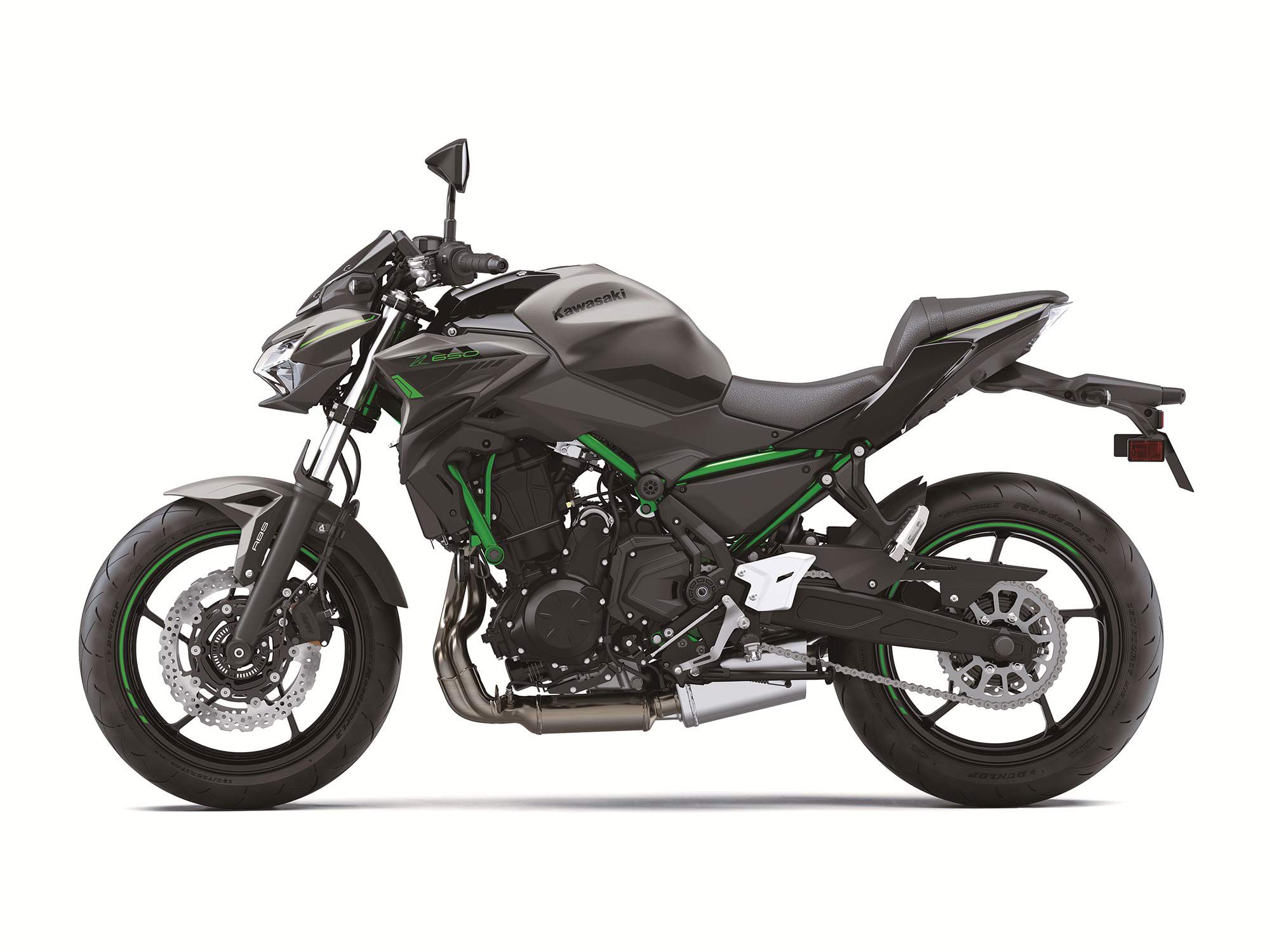Kawasaki decked the ABS version in the Metallic Matte Graphenesteel Gray/Ebony color for 2023.