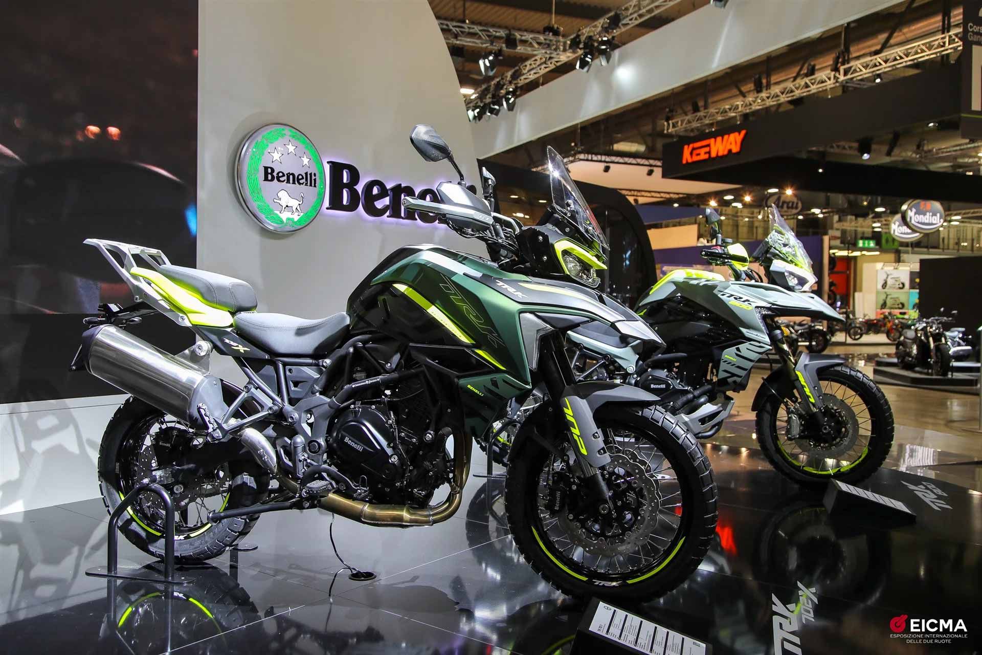 The Benelli TRK 702X, one of three models unveiled at EICMA 2022.