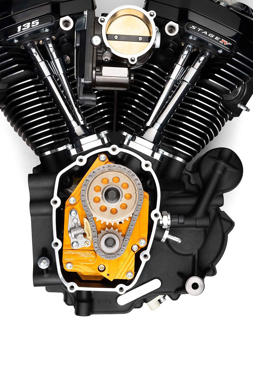The new 2,122cc V-twin crate engine is packed with Screamin’ Eagle upgrades.