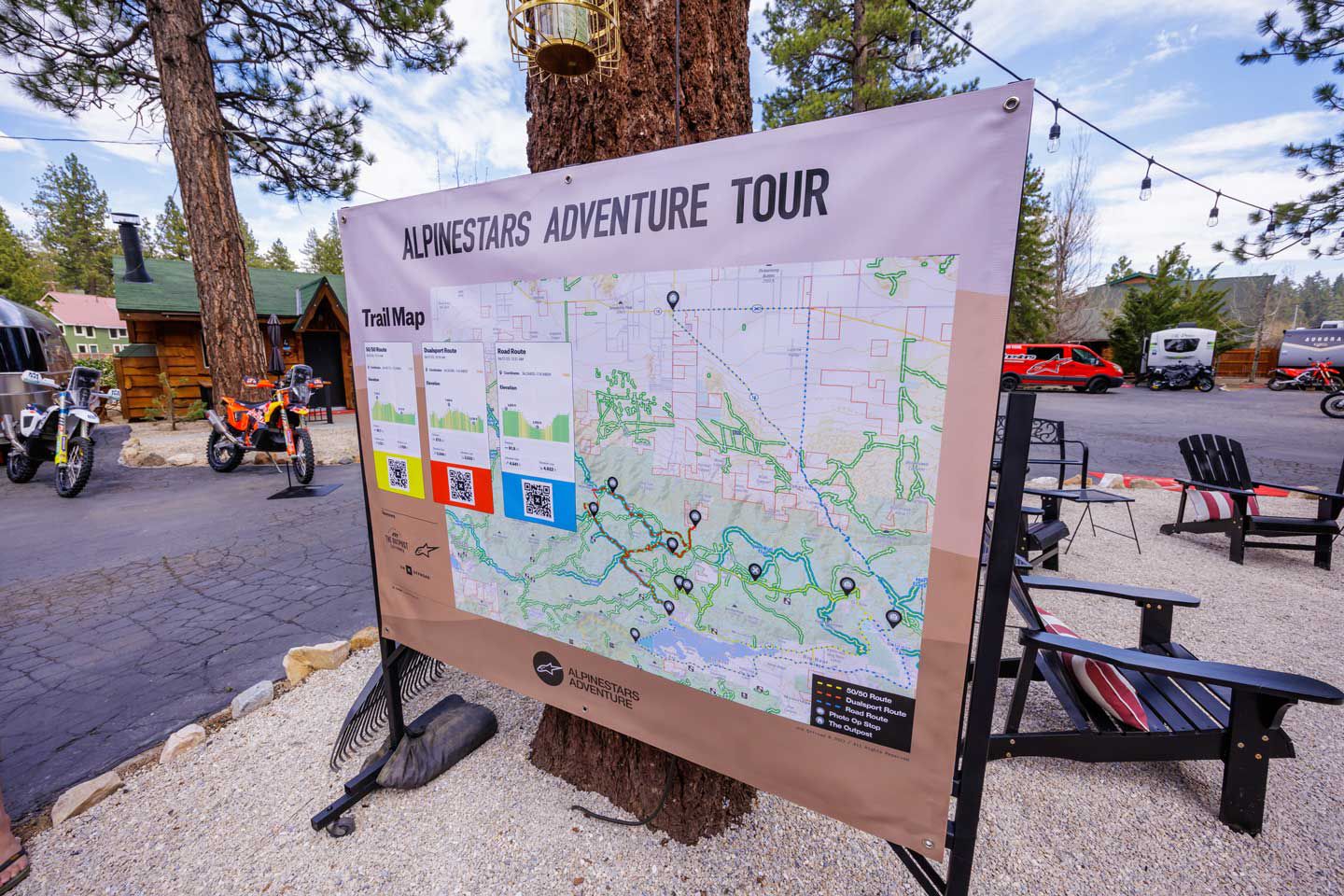 The 2023 Alpinestars Adventure Tour was held at stuntwoman Jolene Van Vugt’s, Outpost lodge near Big Bear Lake, California.