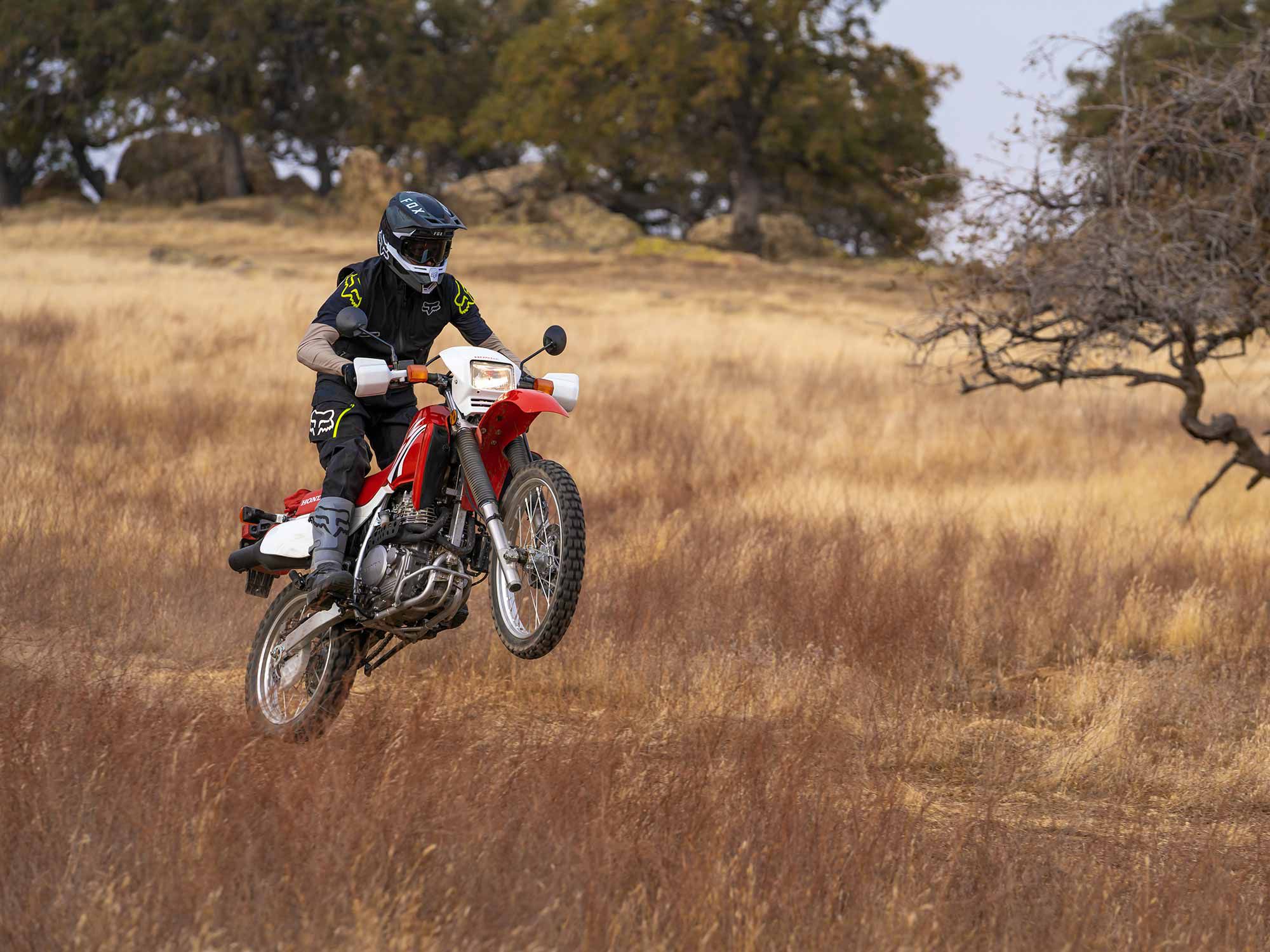 For a simple machine with some oomph, the Honda XR650L stands out.