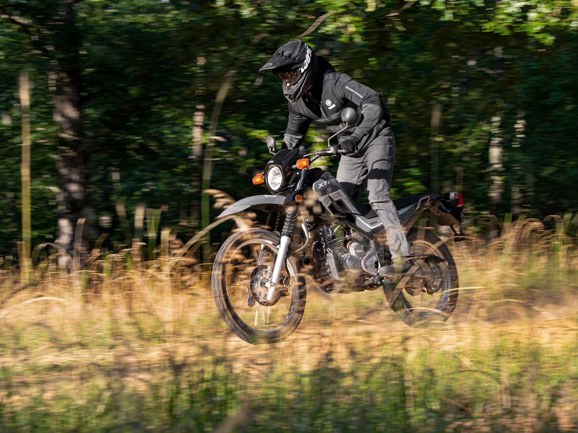 The XT250 is a great beginner dual sport and a fun weekend trailbike.