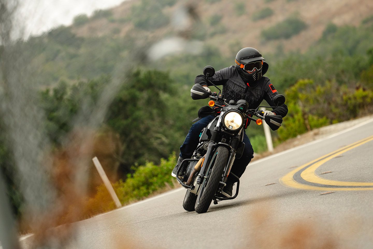 The Scram 411 offers strong road handling for an entry-level air-cooled bike.