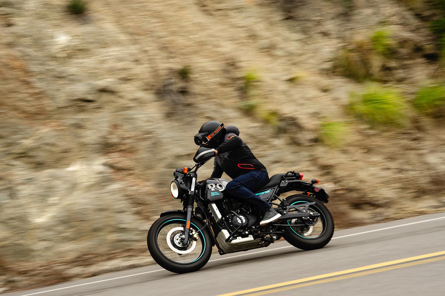 You certainly feel engine vibration through the controls but it adds to the experience and nostalgic motorcycling vibe.